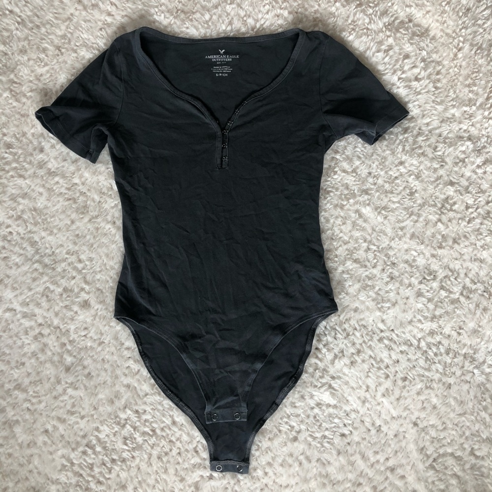 Gray American Eagle Bodysuit